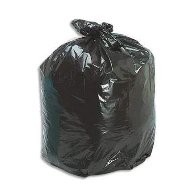 Sacs poubelles multi usages très résistants – 130 L – noir – 52 microns – lot de 100 sacs