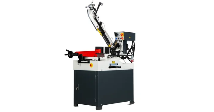 Scie à ruban pour métaux -45°+60° capacité de coupe ronde 250 mm 0,75/1,1 kW 400V 2 vitesses 36/72 m/min Torros