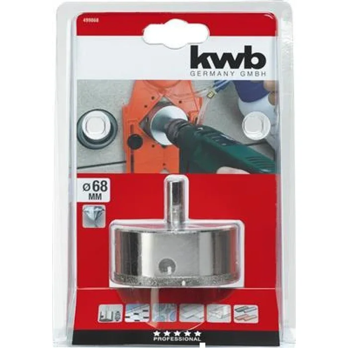 Scie cloche diamantée KWB 68-25 mm Zb