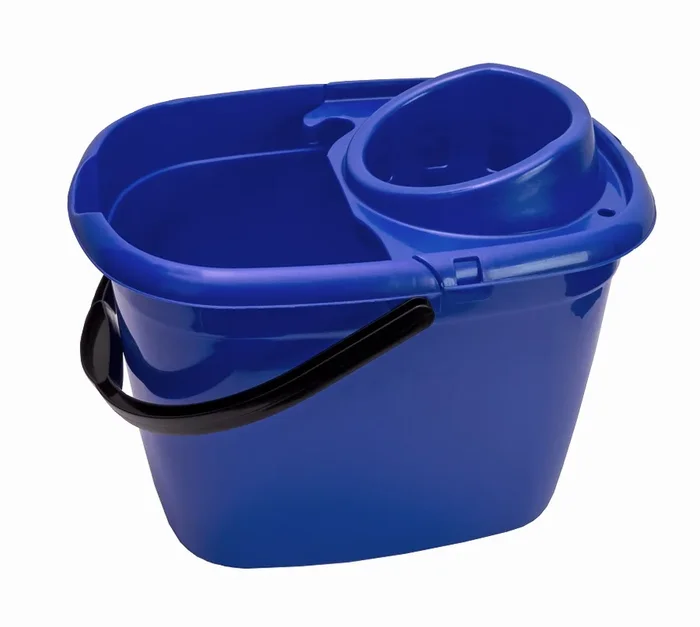 Seau à lessiver en Polypropylène Bleu avec poignée, 12L