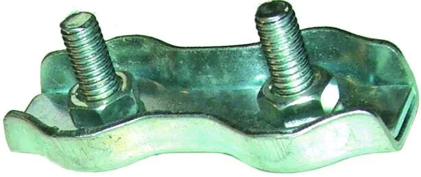 Serre-câble plat d.4 mm 2 boulons acier zingué LEVAC – 5280C