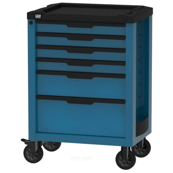 Servante d’atelier HBM 6 tiroirs, 76,5 cm, bleu