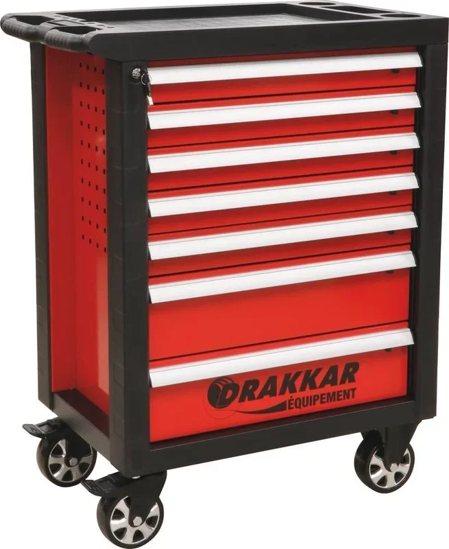 SERVANTE DRAKKAR 09217 + 3 TIROIRS OUTILS+CRIC+CHANDELLE+COBRA – C79032 – DRAKKAR TOOLS – 91739