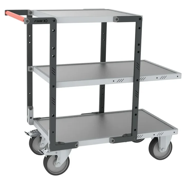 Servante Flat-Pack 3 plateaux tôle 400 kg – FIMM – 884721345