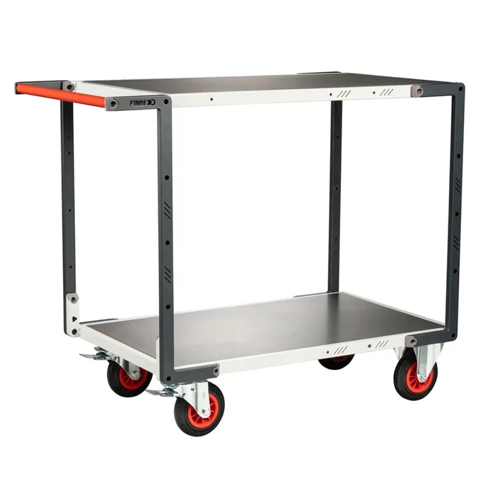 Servante Flat-Pack avec 2 plateaux tôle 850×500 mm 400 kg – FIMM – 884721332
