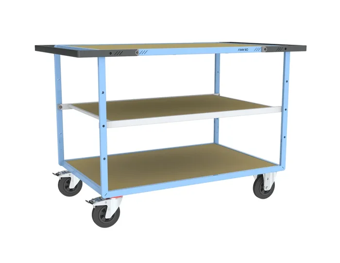 Servante mécano-soudée 3 plateaux médium 1200×800 mm 400 kg – FIMM – 880703632