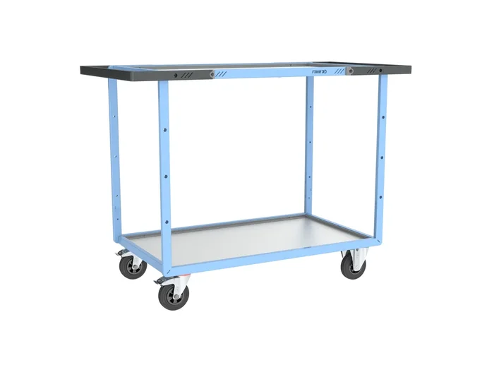 Servante mécano-soudée double poignées 2 plateaux tôle galva roues CC 250 kg – FIMM – 880701711