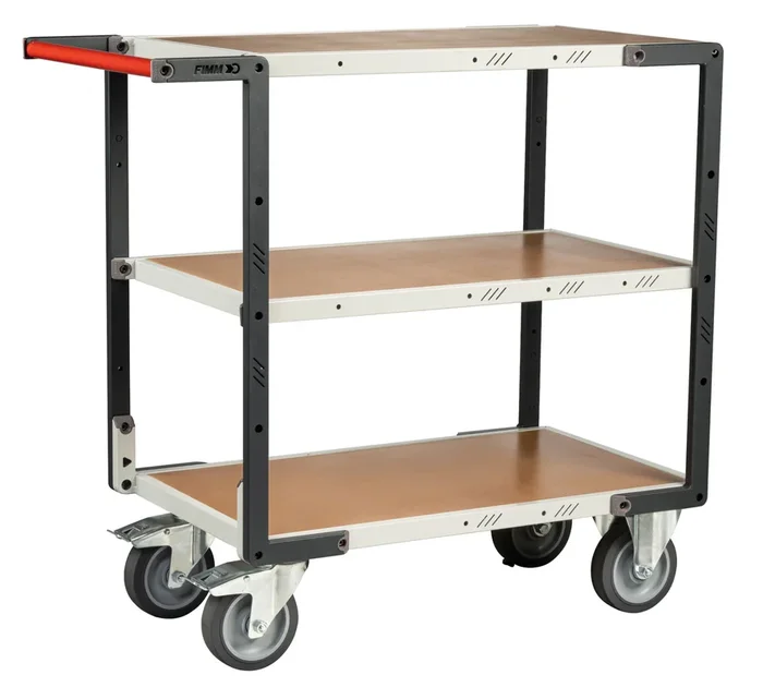 Servante montée 3 plateaux 850×500 mm charge 400 kg – FIMM – 886721244