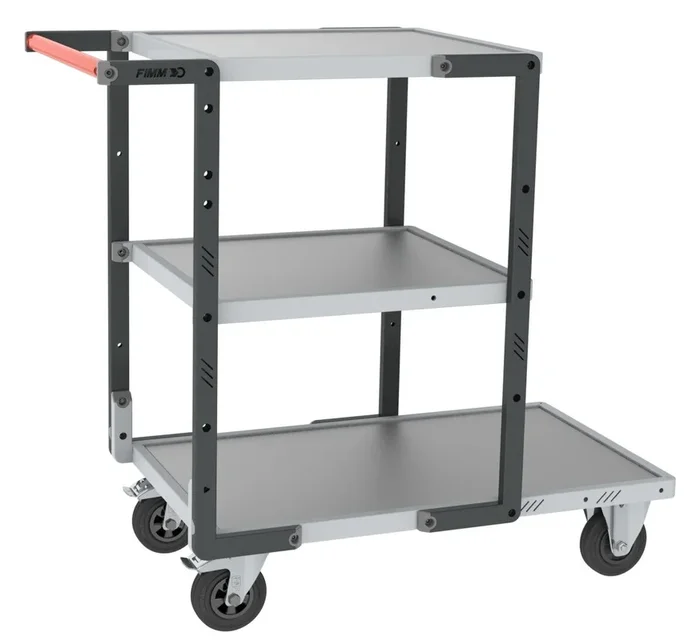Servante montée 3 plateaux tôle galva charge 250 kg – FIMM – 886721313