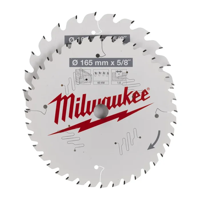 Set de 2 lames de scie circulaire bois 165x24165x40 MILWAUKEE ACCESSOIRES – 4932479837