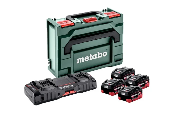 Set de base 4 x LiHD 5,5 Ah ASC 145 DUO + metaBOX 145 – METABO – 685180000