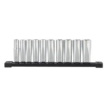 SET DOUILLE 6 PANS LONGUE 3/8″ 10PC MILWAUKEE – 4932492509