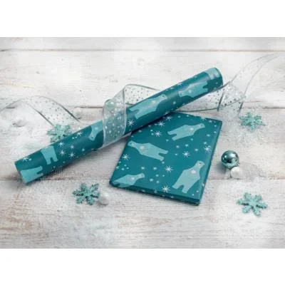sigel Papier cadeau de Noël &lsquo;Polar bear with…&rsquo;, en rouleau