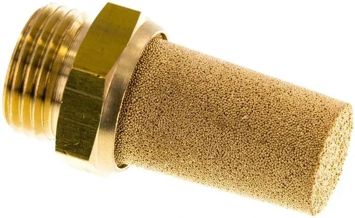 Silencieux G 1/2″, bronze fritté, filetage en laiton