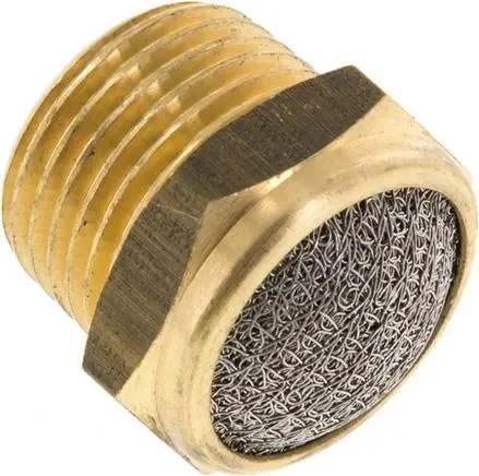 Silencieux NPT 1/2″, tissu métallique, laiton