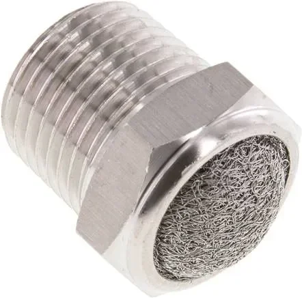 Silencieux NPT 1/2″, toile métallique, 1.4305