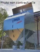 Silo Sirus Cubique  » Duo vrac 1/2 – 1/2  » – 12m³ – Chargement par GODET Sirus