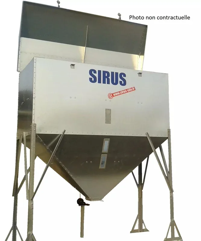 Silo Sirus cubique « Succes » 18,50 m³ – Monocône – Remplissage par GODET Sirus
