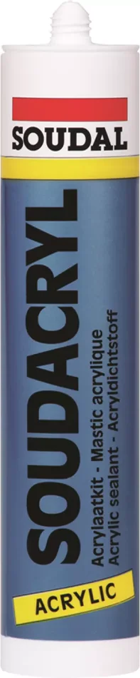 Soudal Soudacryl mastic à base d&rsquo;acrylique – blanc – 310ml