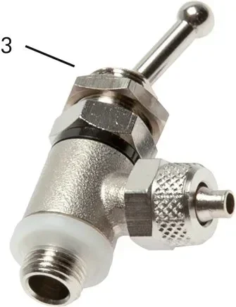 Soupape à levier 2/2 voies, 8 x 6 mm (extérieur x intérieur)-G 1/8″ (M)