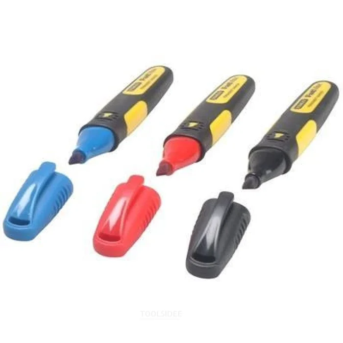 Stanley FatMax Highlighter Rouge / Noir / Bleu (x3)