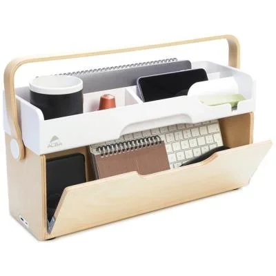 Station de travail Alba ERGOBOX – 2 modules, 6 rangements