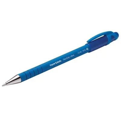 Stylo bille Papermate Flexgrip Ultra corps caoutchouc à capuchon – pointe moyenne – bleu