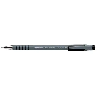 Stylo bille Papermate Flexgrip Ultra corps caoutchouc à capuchon – pointe moyenne – noir