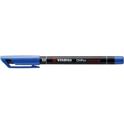 Stylo-feutre marqueur permanent Stabilo OHPen universal – pointe moyenne 1 mm – bleu