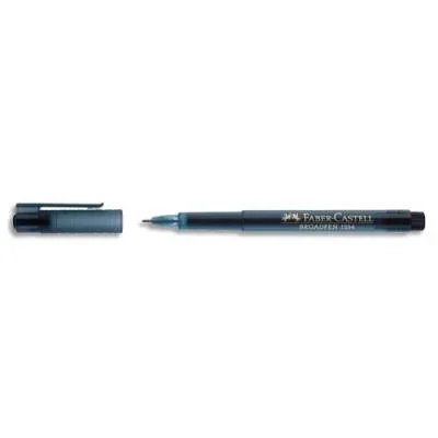 Stylo feutre noir – pointe large 0,8 mm – corps transparent – encre noire indélébile