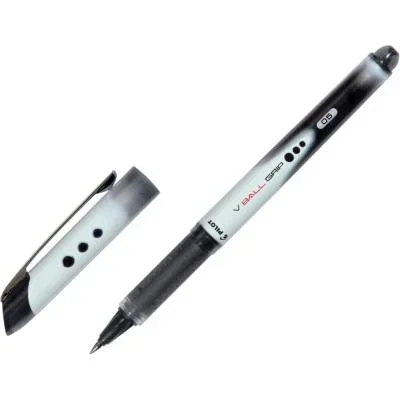 Stylo roller Pilot V-Ball Grip – pointe métal – 0.5 mm – encre liquide noire + grip confort