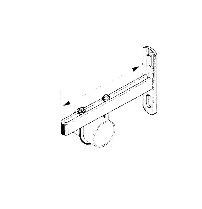 Support mural inox longueur 100 tube horizontal