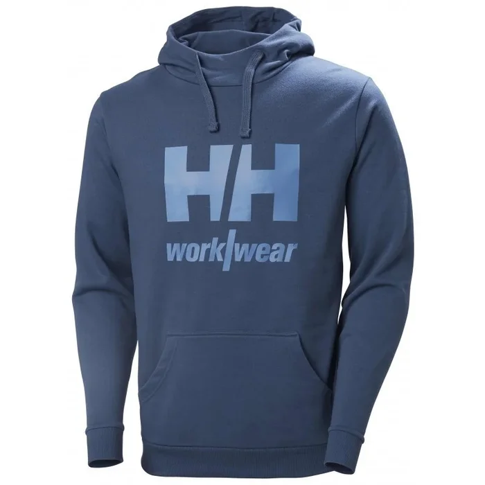 Sweat a capuche classique avec logo bleu marine