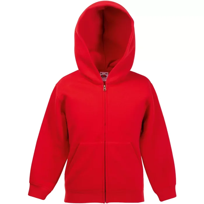 Sweat enfant zippe capuche Classic coloris Red