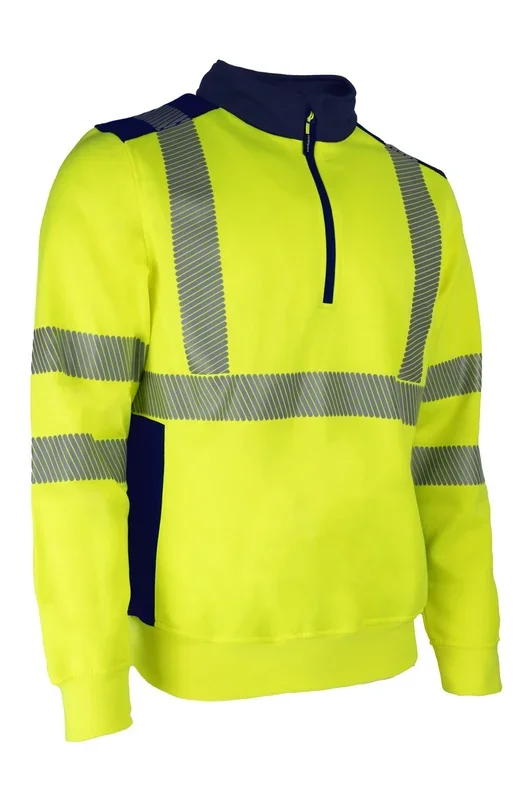 Sweat haute visibilité Coverguard, Jaune/Bleu marine, Unisexe, taille L