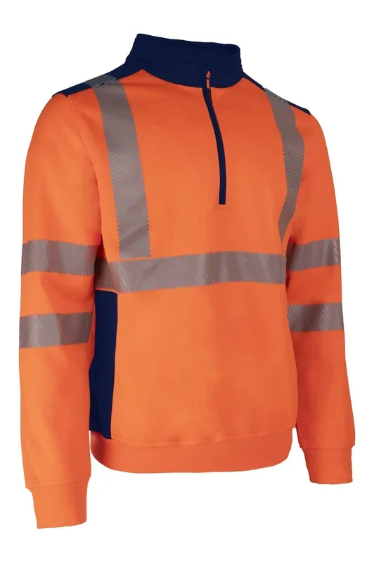 Sweat haute visibilité Coverguard, Orange/bleu marine, Unisexe, taille S