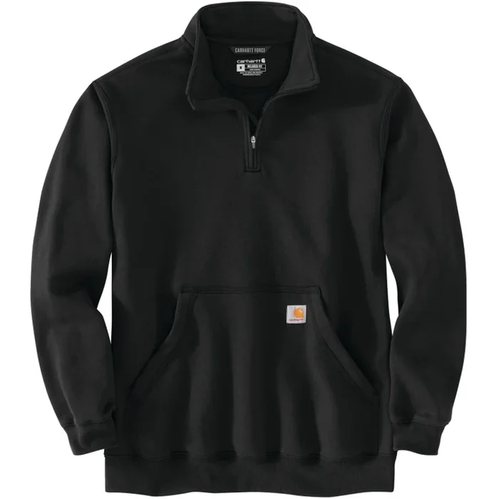 Sweat homme quart de zip Noir