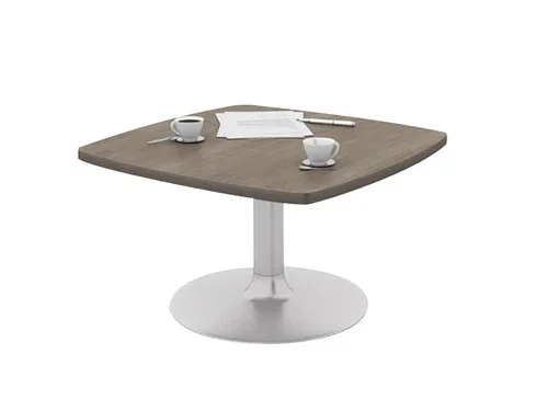 Table basse carrée côtés cintrés