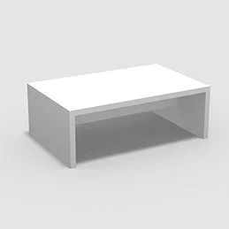 Table basse Guest rectangulaire L 110 x P 70 cm – décor blanc neige