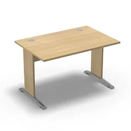Table de bureau rectangulaire Forstyl L. 120 x P. 80 cm décor chêne clair piétements L décor chêne clair