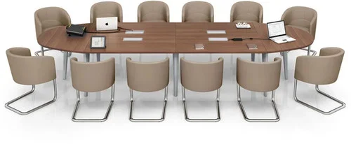 Table ovale Woodwork – Piétement carré – Capacité 14 personnes