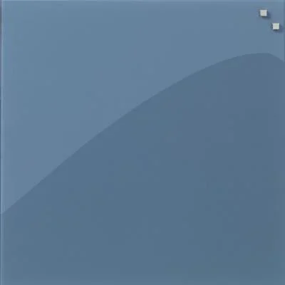Tableau en verre magnétique Naga Square – 45 x 45 cm – Bleu Jean