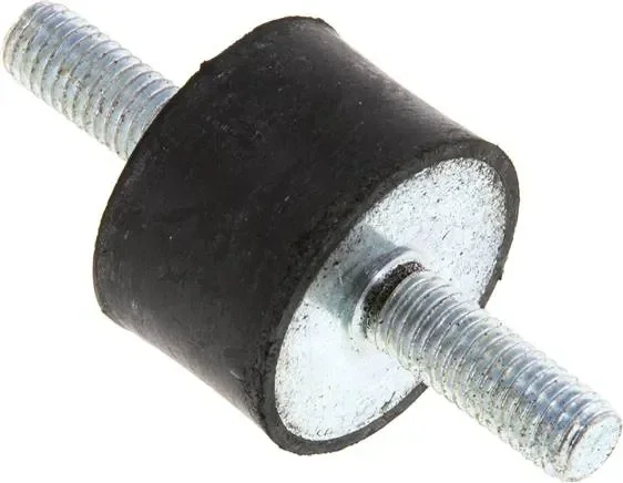 Tampon caoutchouc-métal des deux côtés avec tige filetée M 8 x 23, D= 30 – H= 20 mm