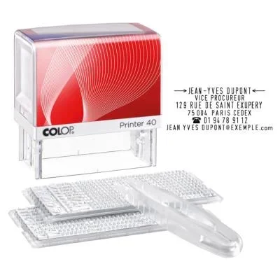 Tampon encreur à composer soi-même Colop Printer 40/2 Set – 6 lignes