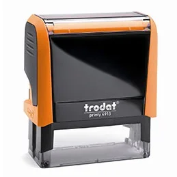 Tampon Trodat 4913 personnalisable – utilisation bureau – format 58X22 mm – orange