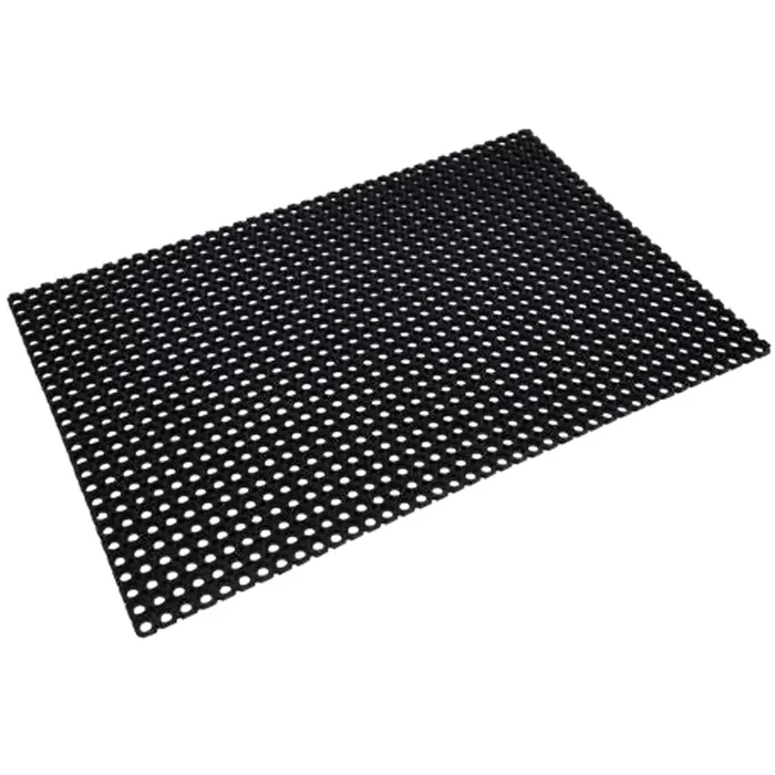 Tapis caillebotis IDS en caoutchouc noir