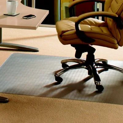 Tapis de sol – EvolutionMat – rectangulaire – 900 mm x 1 200 mm – polymères renforcés – 50 % de matériaux recyclés – pour moquette – transparent