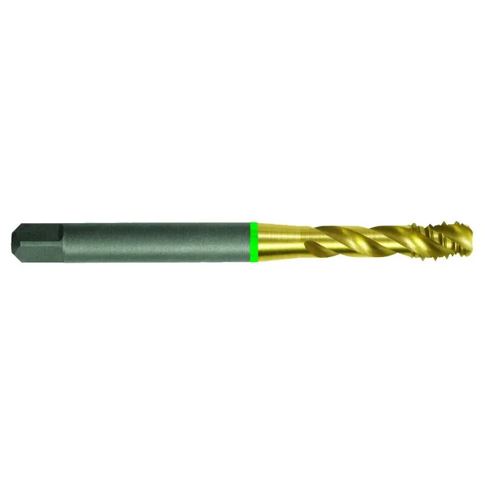 Taraud machine Flashcut HSSE-PM -Revêtu TiN -UNC UNF -DIN 371/376 -Forme C -2B -Denture alternée -Conicité arrière / Ø: 3/4&Prime; X 10 TIVOLY – 962AT5100340100