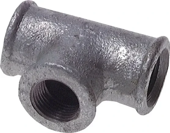 Té Rp 1/8″ (FF), fonte malléable galvanisé