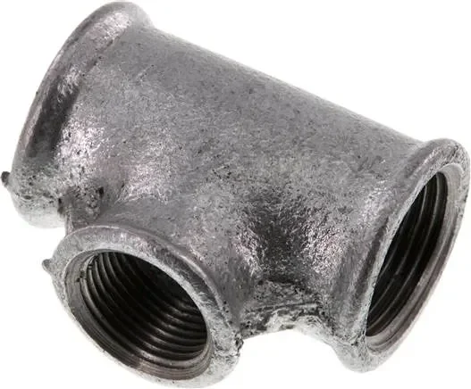 Té Rp 1″-Rp 3/4″-Rp 1″ (FF), fonte malléable galvanisée